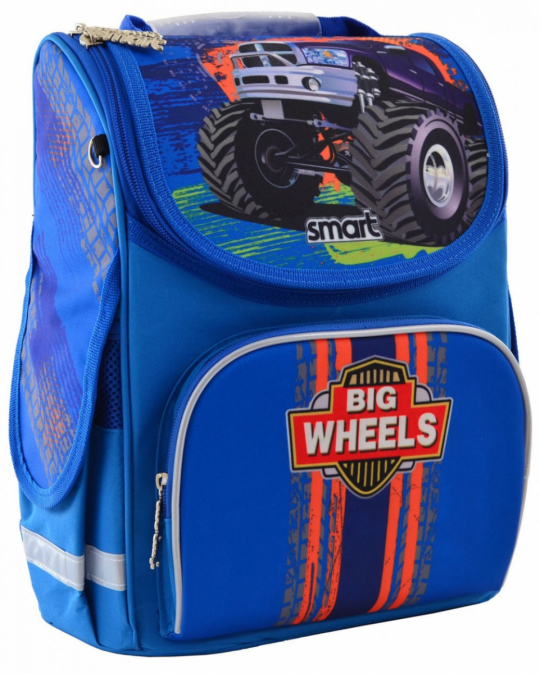 Школьный каркасный рюкзак Smart 12 л для мальчиков PG-11 «Big Wheels» (555971) Фото