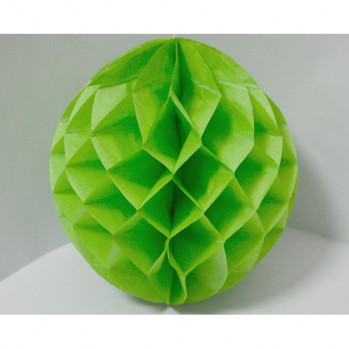Декор бумажный шар - соты зеленый 20см