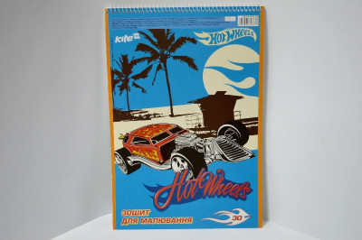 Альбом для рисования Kite Hot Wheels 30л. HW16-243 спир лам.