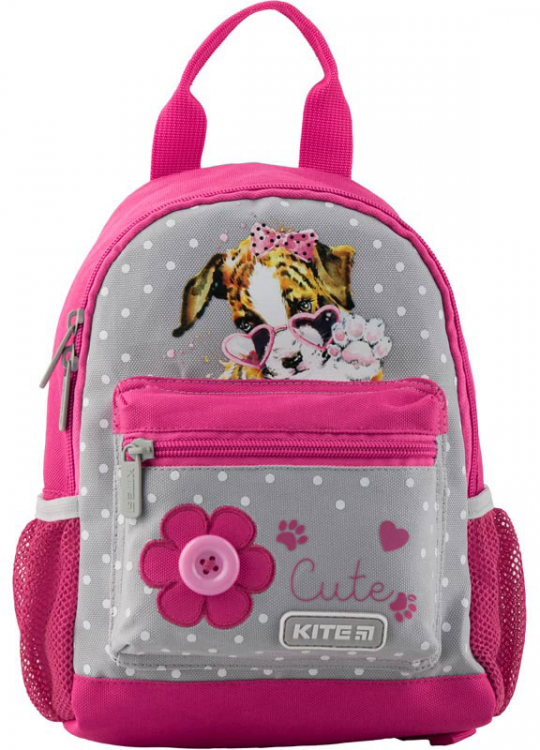 Рюкзак дошкольный Kite Kids Cute 25х19.5х9.5 см 4 л Серо-розовый (K19-534XXS-2) Фото