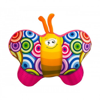 Игрушка антистресс с шариками подушка бабочка розовая