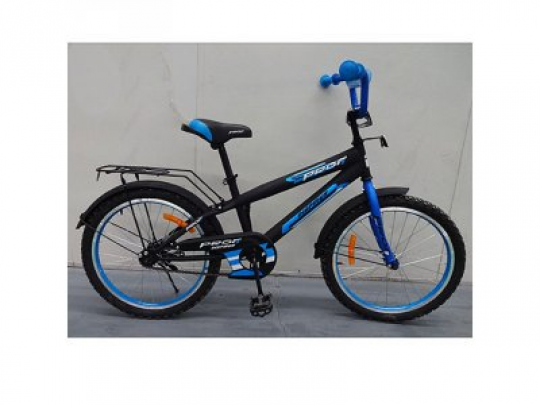Велосипед детский PROF1 16д. G1653 (1шт) Inspirer,черно-синий(мат),звонок,доп.колеса Фото