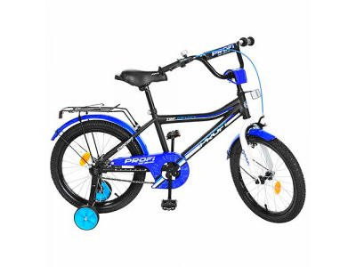 Велосипед детский PROF1 14д. Y14101 (1шт) Top Grade, черный(мат),звонок,доп.колеса