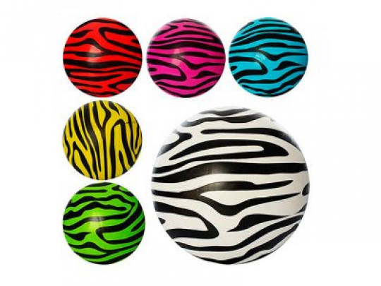 Мяч детский MS 0931-1 (120шт) 9 дюймов, зебра, ПВХ, 60-65г, 6цветов Фото