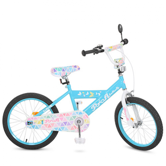 Велосипед детский PROF1 20д. L20133 (1шт) Butterfly 2,голубой, звонок,подножка Фото