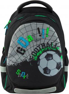 Рюкзак школьный полукаркасный Kite Education Cool 0.8 кг 38x28x16 см 19.5 л Черный (K19-723M-2)