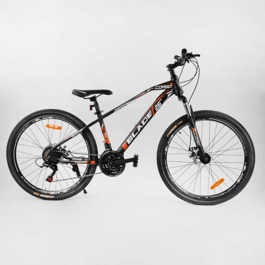 Велосипед Спортивный CORSO «BLADE» 26&quot; дюймов 40763 (1) рама металлическая, оборудование Shimano 21 скорость, собран на 75% Фото