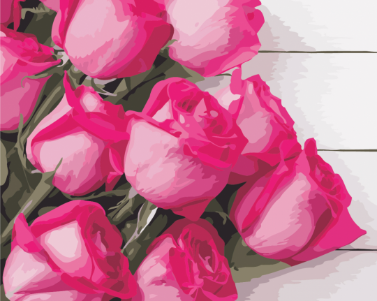 Роспись по номерам &quot;Благородные розы&quot; в кор. 40*50см, ТМ ArtStory Фото