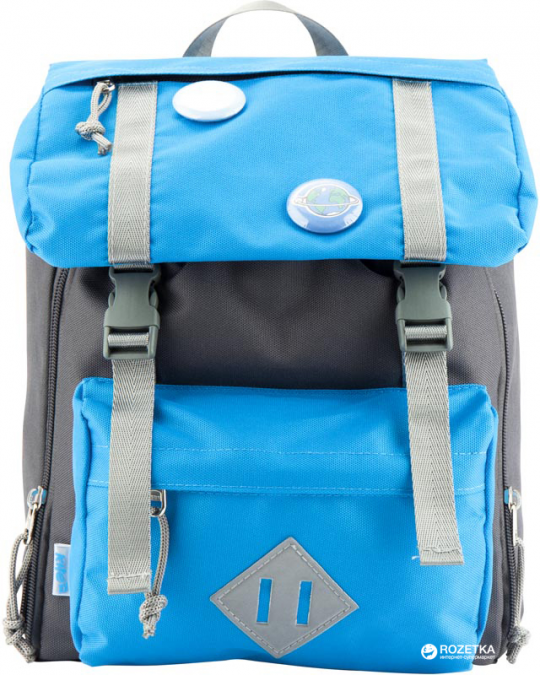 Рюкзак дошкольный Kite Kids 24x26x11 см 7 л для мальчиков Серо-голубой (K18-543XXS-4) Фото