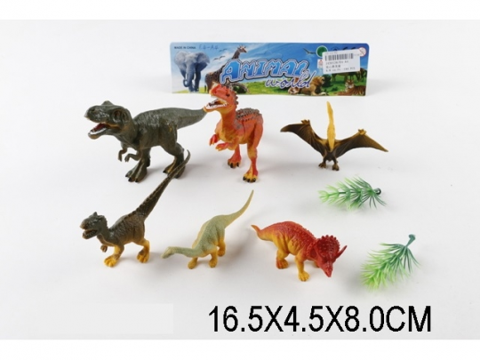 Динозавры, набор 6 шт, в п/э 16х4х8 /144/ Фото