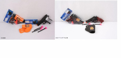 Полицейский набор 07-3/07-9 (480шт/2) 2 вида, пистолет, кабура, присоски, в пакете 18*11*2, 5 см