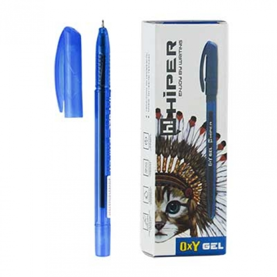 Ручка гелевая синяя 0,6мм Hiper Oxy Gel HG-190 Фото