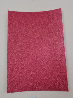 Кольорова ЕВА піна з гліттером (Фоаміран)А4,GL-EVA-1-ADH-037,21х29,7см,1,6 мм 5аркуш.червоно-рожевий