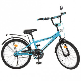Велосипед детский PROF1 20д. L20104 (1шт) Top Grade,бирюзовый,звонок,подножка