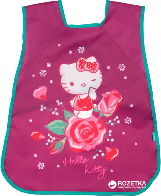 Фартук Kite Hello Kitty с нарукавниками для творчества 45 х 58 см Малиновый (HK18-162)&amp;nbsp; Фото