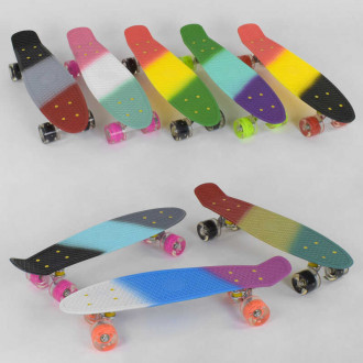 Скейт Пенни борд С 40309 (8) Best Board, СВЕТ, доска=56см, колёса PU d=6см, 8 цветов