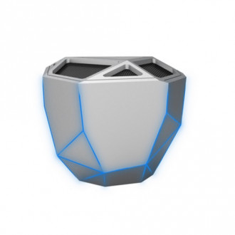 Акуст. система XOOPAR-GEO SPEAKER (серебр.,син. LED,с Bluetooth, USB-кабелем)