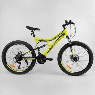 Велосипед Спортивный CORSO «Rock-Pro» 26&quot; дюймов 58340 (1) рама металлическая, SunRun 21 скорость, собран на 75%