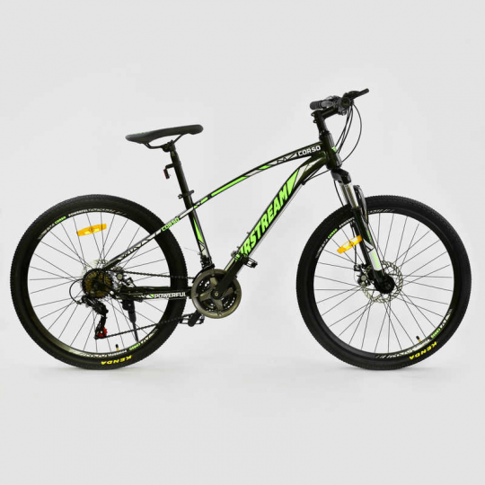 Велосипед Спортивный CORSO 26&quot;дюймов JYT 002 - 8099 BLACK-GREEN AIRSTREAM(1) Металл, 21 скорость Фото