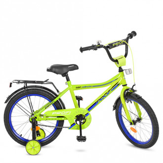 Велосипед детский PROF1 18д. Y18102 Top Grade, салатовый,звонок,доп.колеса