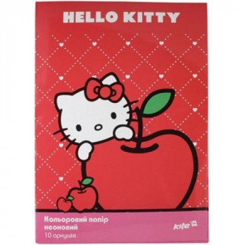 Бумага цветная неоновая А4 Hello Kitty
