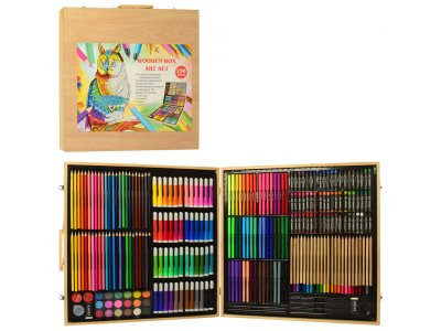 Набор для творчества MK 4534-1 (5шт) фломаст,карандаши,акв.краски,258пр,в чемодане,48-48-5см