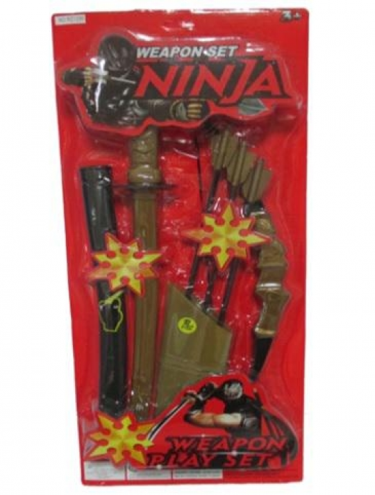 Набор оружия &quot;Ninja &quot; RZ1296 (36шт/2) меч, лук, стрелы на планшетке Фото