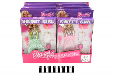 Набор платьев для кукол &quot;Barbie&quot; 12 шт. в кор. 25*15*2 см. /288/