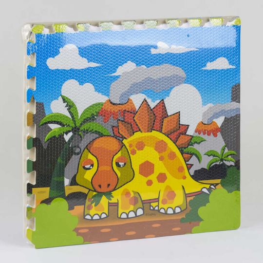 Коврик-пазл игровой EVA Динозавры С 36570 (12) 4 шт в упаковке, 60х60 см Фото
