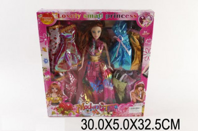 Кукла типа &quot;Барби &quot; 2368C (60шт/3) с платьями, диадемой, аксесс, в коробке 50*5, 5*32, 5см