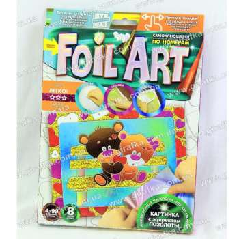 Набор для творчества Foil ART - аппликация фольгой Мишки- смотрите видео