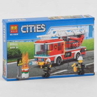 Конструктор 10828 (60) &quot;Пожарная служба&quot;, 225 деталей, в коробке