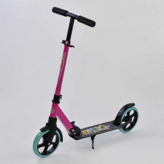 Детский двухколёсный самокат Best Scooter (00098) розовая рама с голубыми колесами