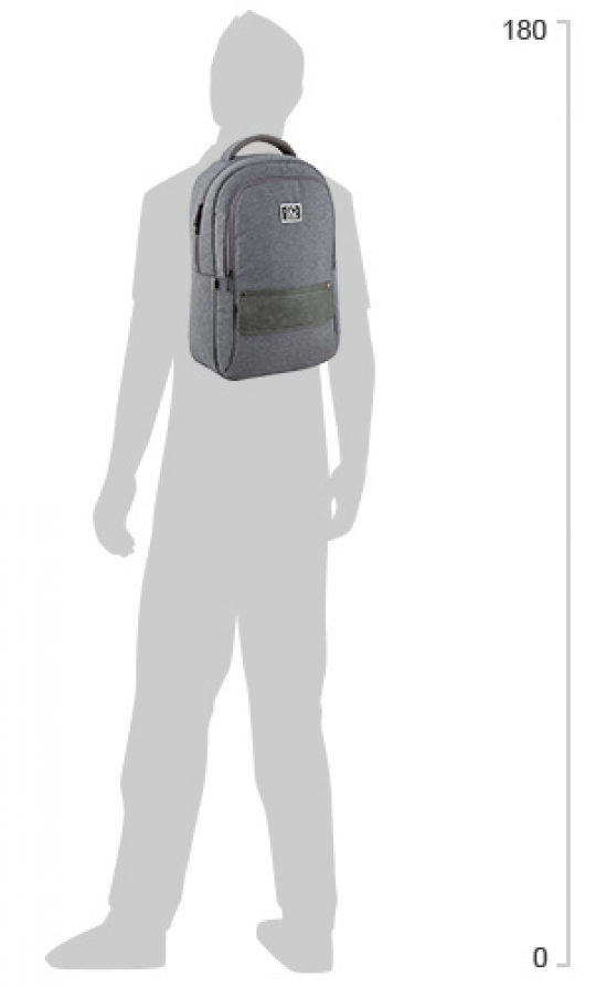 Рюкзак для города GoPack Сity унисекс 475 г 44.5 х 28 х 13 см 18 л Серый (GO20-152L-1) Фото