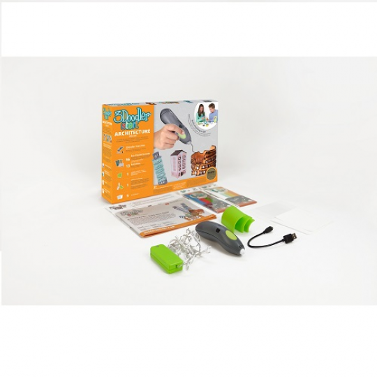 3D-ручка 3Doodler Start для детского творчества - АРХИТЕКТОР (96 стержней, шаблон, аксессуары) Фото