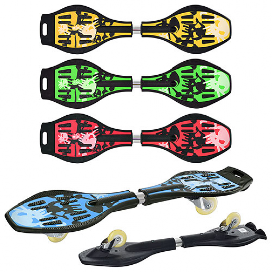 Скейт рипстик, 4 цвета, 2 колеса диам. 8мм, в сумке 86*22*13см (4шт) Фото