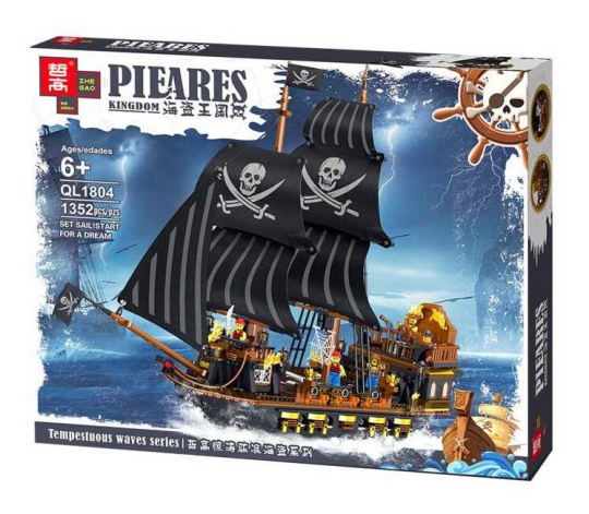 Конструктор Пиратский корабль Черная жемчужина 1352 дет Фото