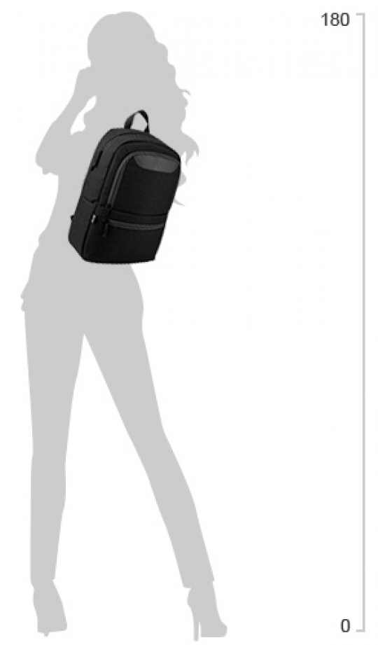 Рюкзак для города GoPack Сity унисекс 520 г 43.5 х 30 х 11 см 16.5 л Черный (GO20-119L-2) Фото