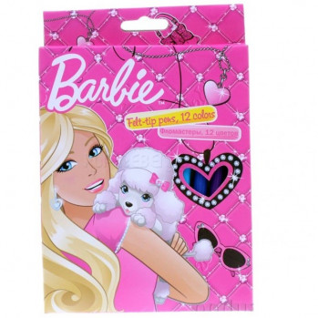 Фломастеры цветные 12 цв Barbie