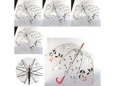 Зонтик MK 3614-1 (60шт) длина82см,трость66см,диам83см,спица58см,клеенка,рисун,6цв(собаки),кул