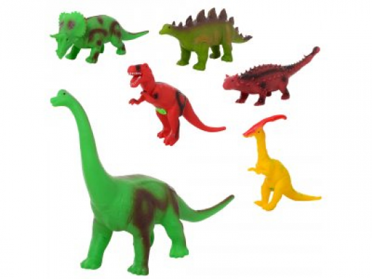 Динозавр SDH359-14-15-16-17-18-19 (96шт) от 29см, звук, свет, бат(таб), 6видов, в кульке, 28-11-8см Фото