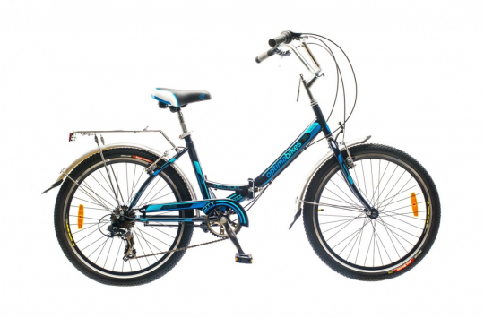 Велосипед 24&quot; Optimabikes VECTOR  14G     St с багажн. чёрно-синий  2015 Фото