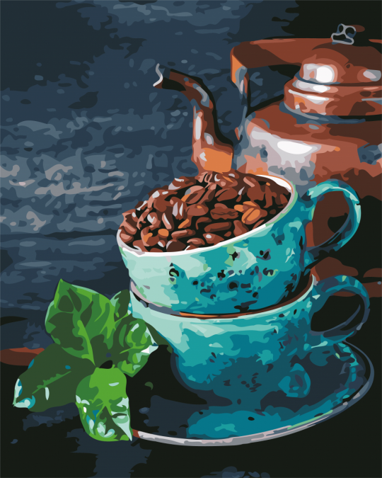 Картина по номерам &quot;Кофейные зерна&quot;,  в кор. 40*50см, ТМ ArtStory Фото