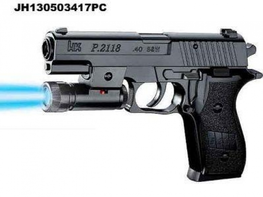 Пистолет P2118-C+ с пульками, свет.кул.ш.к.H130503417 /168/ Фото
