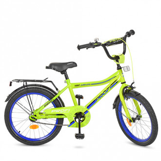 Велосипед детский PROF1 20д. Y20102 (1шт) Top Grade, салатовый,звонок,подножка