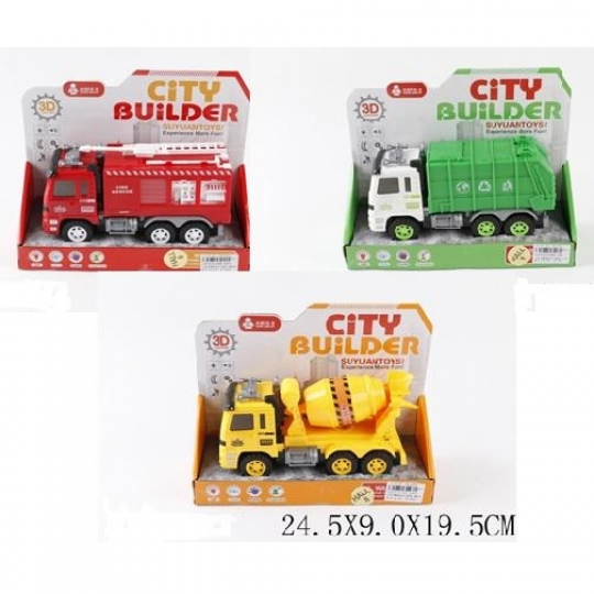 Машина City Builder на батарейках свет, звук, в коробке 24, 5*9*19, 5см (998-43F3/E3/D3) Фото