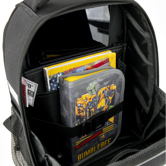 Рюкзак школьный каркасный Kite Education Transformers для мальчиков 790 г 35 x 26 x 13.5 см 12 л Черный (TF20-555S) Фото