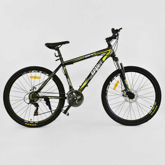 Велосипед Спортивный CORSO 26&quot;дюймов JYT 001 - 2261 BLACK-YELLOW SPIRIT (1) Металл, 21 скорость Фото