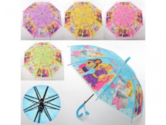 Зонтик детский MK 3630-7 (60шт) BR, длина67см,трость61см,диам83см,спиц48см,клеенка,свисток,5видов Фото