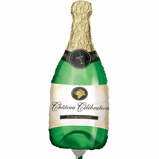 Фольгированные шары / 1206-0029 А М/ФИГУРА Бутылка шампанского А30 Фото